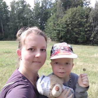 Kristýna and her son